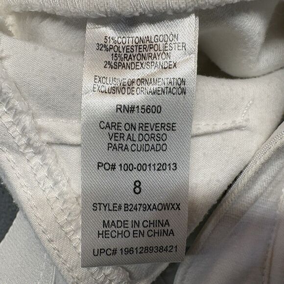 Democracy Ab Technology Jeans Size 8 White Stretch Bootcut Denim - Picture 9 of 9